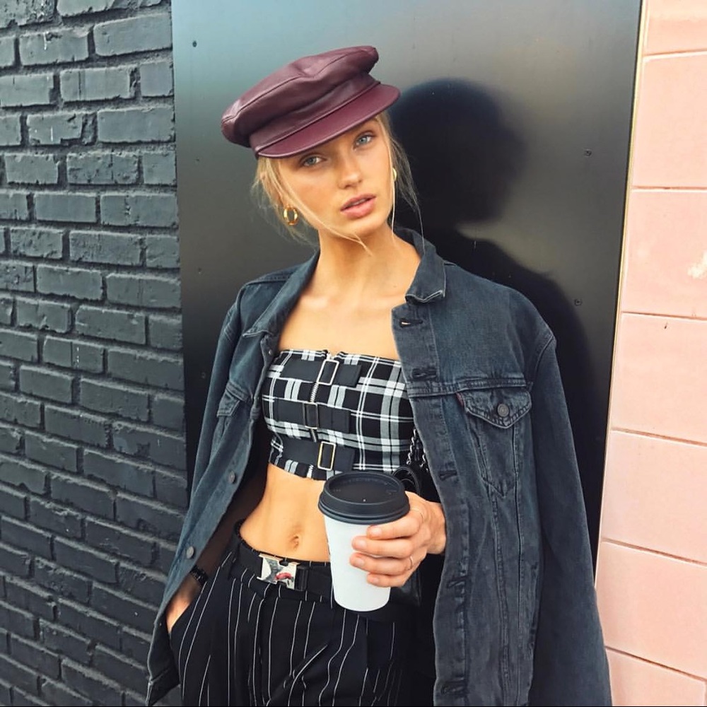 I.AM.GIA HEIST CROP -CHECK